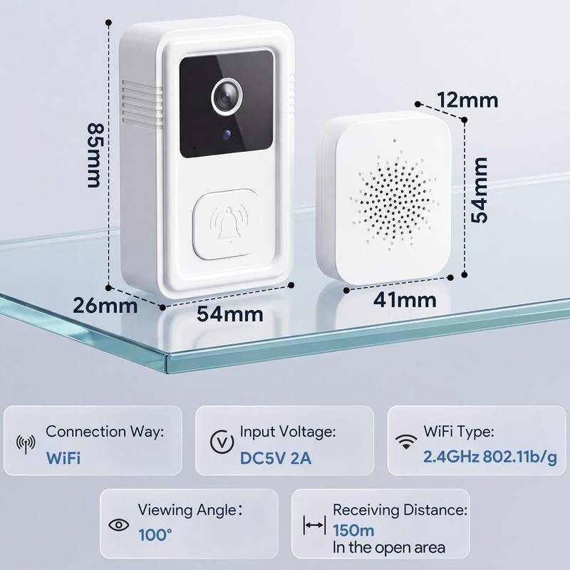 Wireless Video Doorbell with 2-Way Audio & HD Night Vision for Ultimate Security gallery