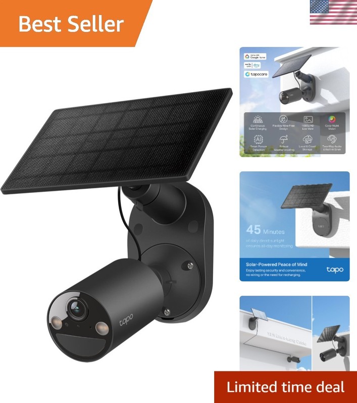 SolarCam 1080p Wireless Security Camera – Eco-Friendly, Solar-Powered Protection