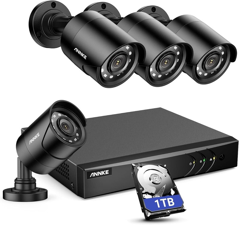 8CH H.265+ 3K Lite Surveillance Security Camera System with AI Human/Vehicle ... gallery