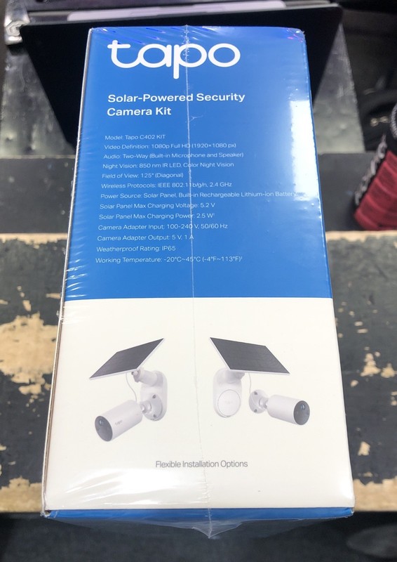 TP-Link 𝗧𝗮𝗽𝗼 SolarCam C402 Kit, Outdoor Battery Camera w/Solar Panel Base gallery