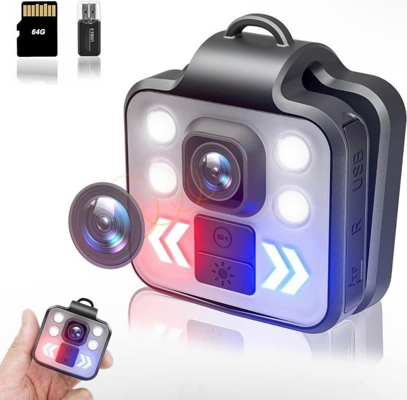 1080P Body Camera Security Wireless Wearable Video Recorder 3 Modes Flashlight
