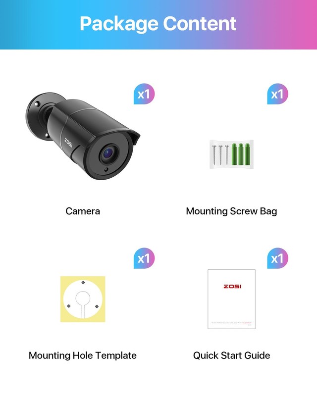 ZOSI 1080p HD-TVI Home Security Camera with Audio,Built-in Mic,Night Vision,1... gallery