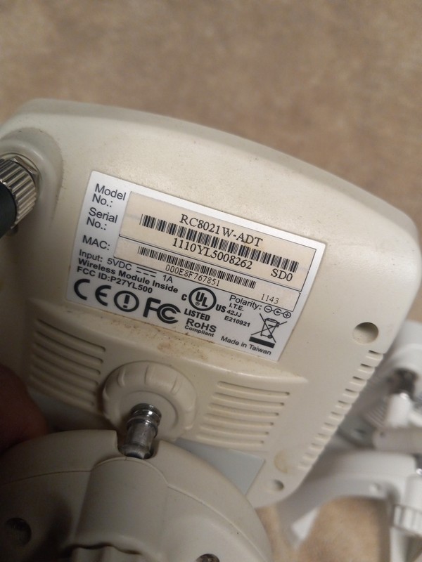 3x - RC8021-ADT IP Wireless Security Cameras with power cords - WORKING gallery