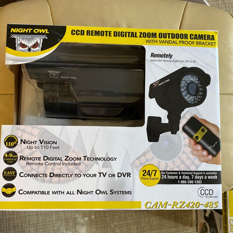 Night Owl CAM-RZ420-485 Security Camera w/Night Vision & Remote