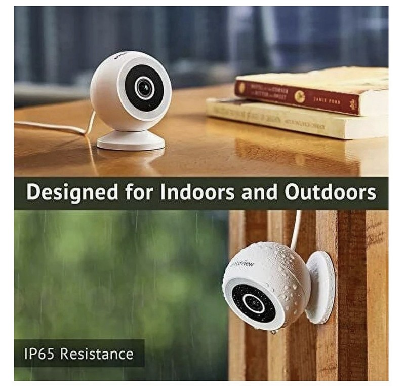 Set of 4 LaView Indoor/Outdoor 2K HD Smart Security Video Cameras w/ 2 Way Audio gallery