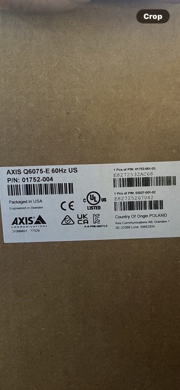 Axis Q6075-E PTZ Outdoor Network Dome Security Camera. NEW!! Factory sealed