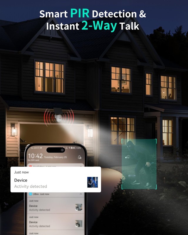 4G LTE Cellular Security Cameras Wireless Outdoor, 2K Off-Grid Cam gallery