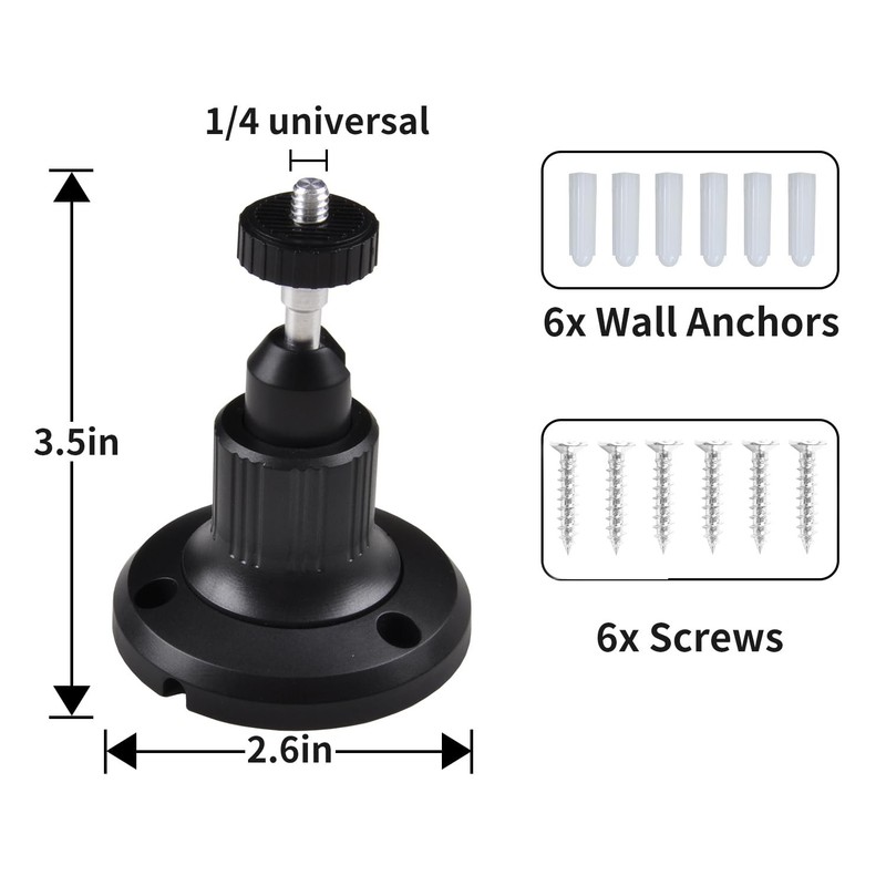 2Pack Eufy Camera Mount,Adjustable Wall Mount Compatible with eufyCam 2C/2C gallery