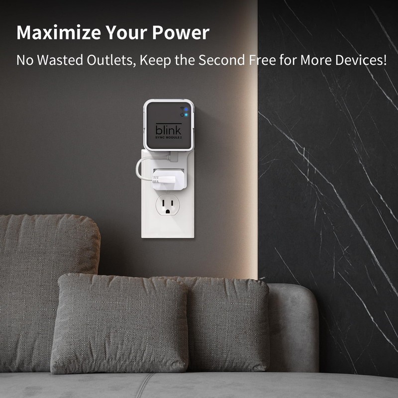 256GB USB Flash Drive & Outlet Wall Mount for Blink Sync Module 2 with Short ... gallery