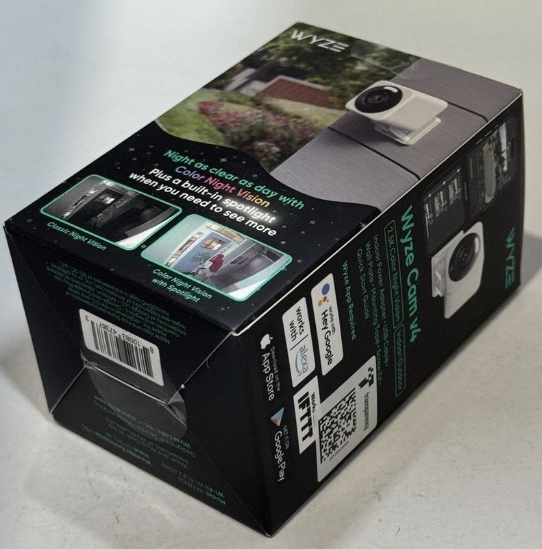 Wyze - Cam V4 2.5k QHD WiFi, Indoor/Outdoor, Wired Security Camera with Color... gallery