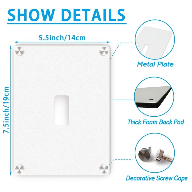 Metal Doorbell Faceplate – Thin Steel Backplate with Foam Cushion to Fit Unev... gallery