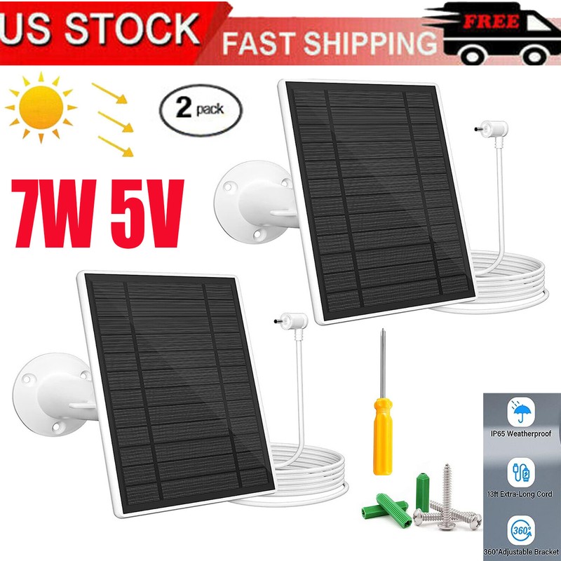 2x7W Solar Panel Charger for Ring Stick Up Cam Battery & Spotlight Cam Battery