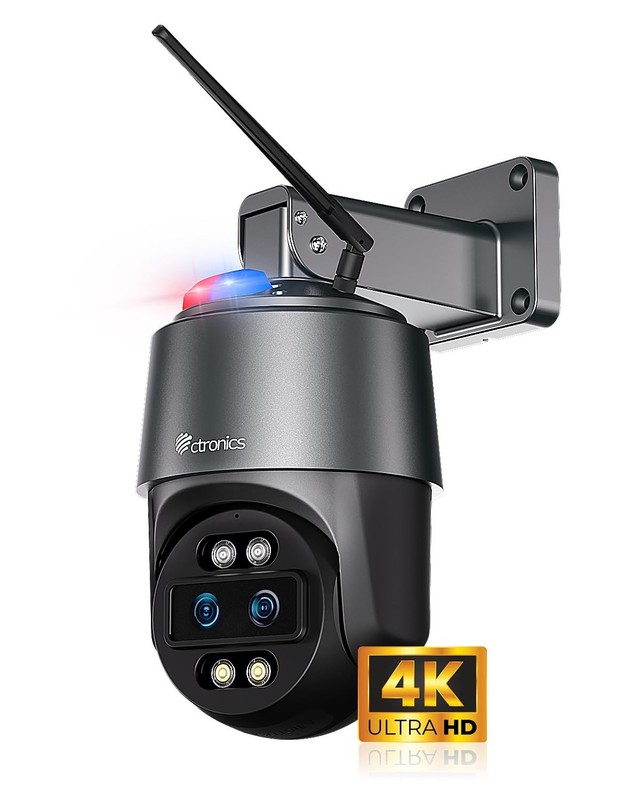 [10X Hybrid Zoom] Dual-Lens 4K 8MP Security Camera Outdoor, Auto Tracking & Z…