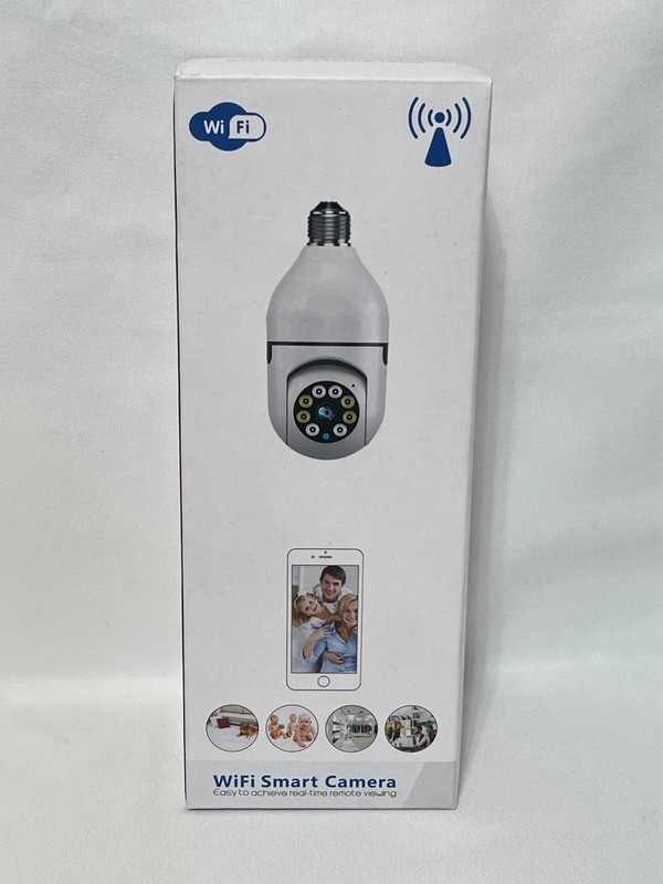 Light Bulb 2K Security Camera WiFi Night Vision Wireless Outdoor Motion Detector