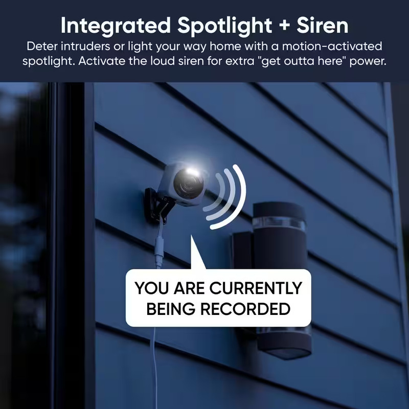Cam V4 Wi-Fi 2.5K QHD Indoor/Outdoor Plug-In Smart Home Security Camera, Color N gallery
