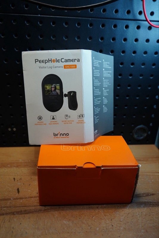 (G) OB Brinno SHC1000 Front Door Peephole Security Camera, Motion Sensor Black