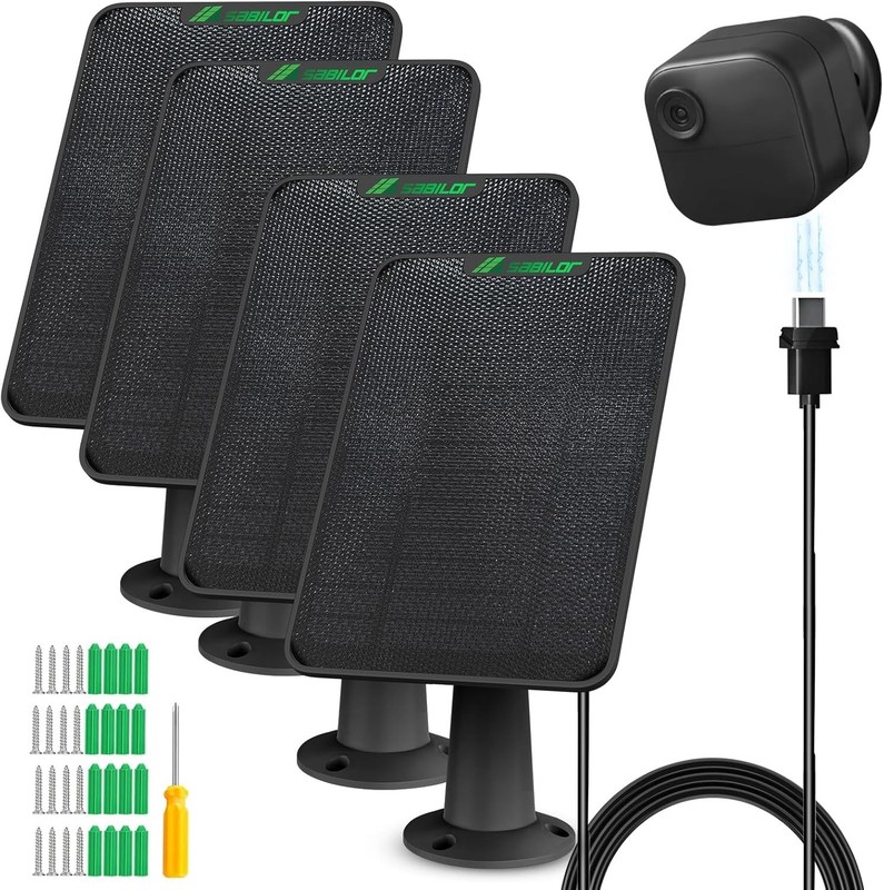 4 Pack 6W Solar Panel for Blink Outdoor 4 - Weatherproof Charging Solution gallery
