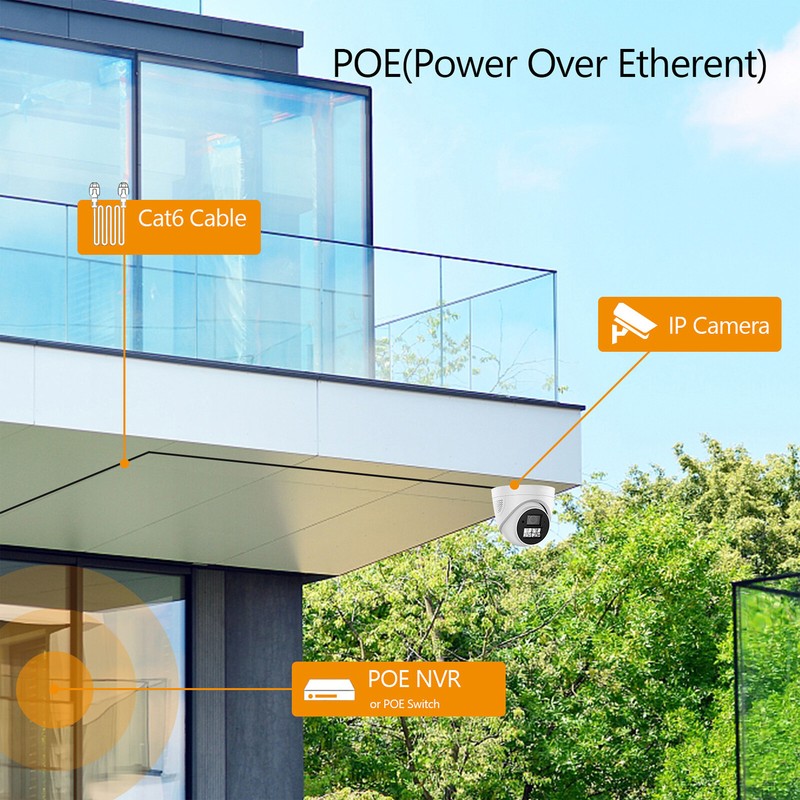 4MP POE IP One-way Audio Security Camera Infrared Night Vision Surveillance Cam gallery