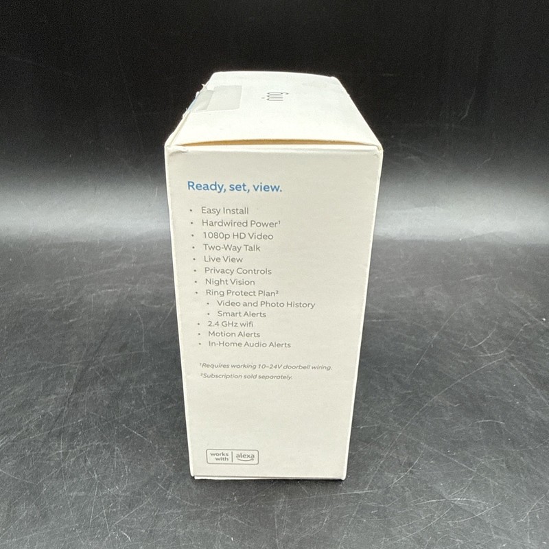 Ring Wired 1080p Video Doorbell with Chime - Black gallery