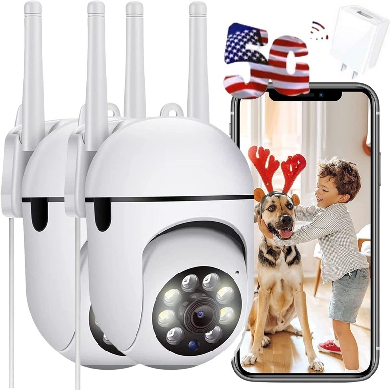 Outdoor Security Cameras, 2.4GHz & 5G WiFi Cameras for Home Security, 1080P D…