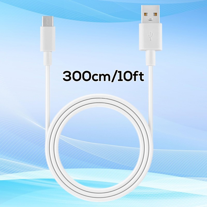 BTFO 10ft/3m USB-A to Micro USB Power Cable for Indoor Cam 3m/10ft, white gallery