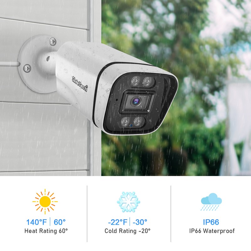 JideTech IP PoE Security Camera Outdoor 8MP Bullet Camera with Motion Detection gallery