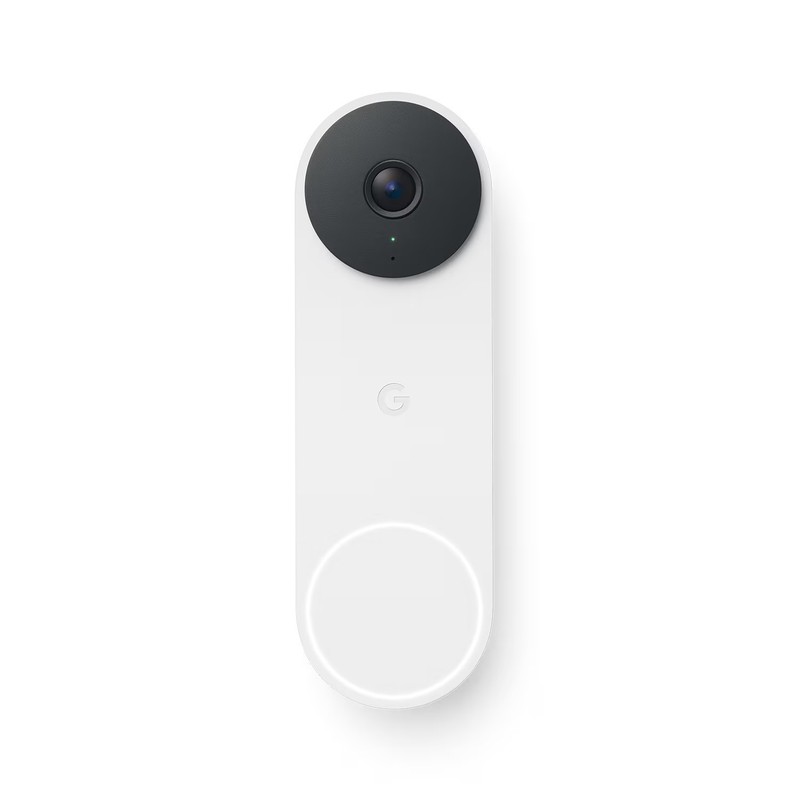 Google - Nest Wired Doorbell (3rd Gen) 2K Video w/Gemini - GA09967 - Snow READ gallery