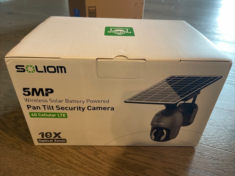 SOLIOM 5MP Security Camera Outdoor with 10X Optical Zoom, 4G LTE