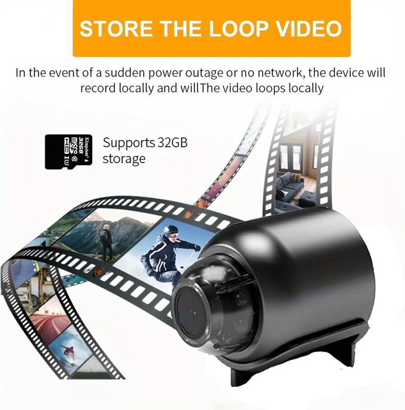 Mini Camara Oculta Espia De Seguridad WiFi 1080P Inalambrica Con Audio y Video gallery