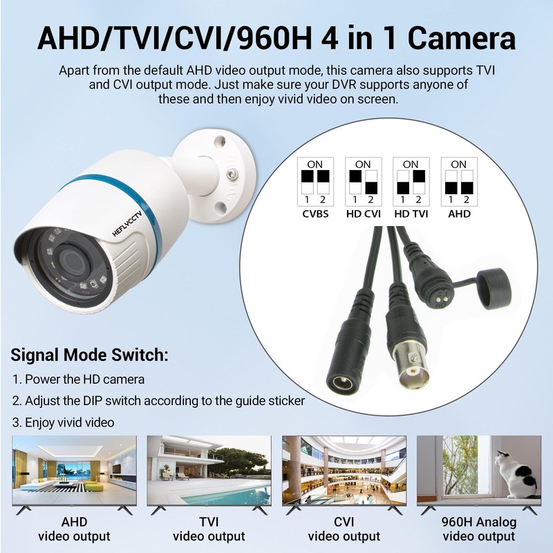 1080P Bullet 4 in 1 TVI/CVI/AHD/CVBS Analog CCTV Wired Surveillance Cameras 2... gallery