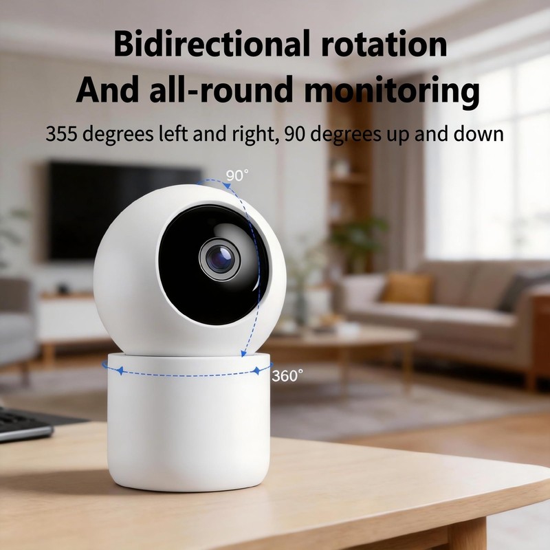 Indoor Pan/Tilt Home Security Mobile Tracking Camera 2K 3MP, 345 Degree Wirel... gallery