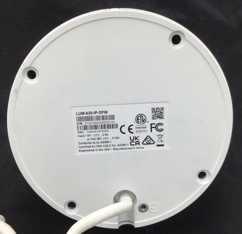 Luma Surveillance LUM-520-IP-DFW 520 Series 5MP Dome IP Camera (White) o880 gallery