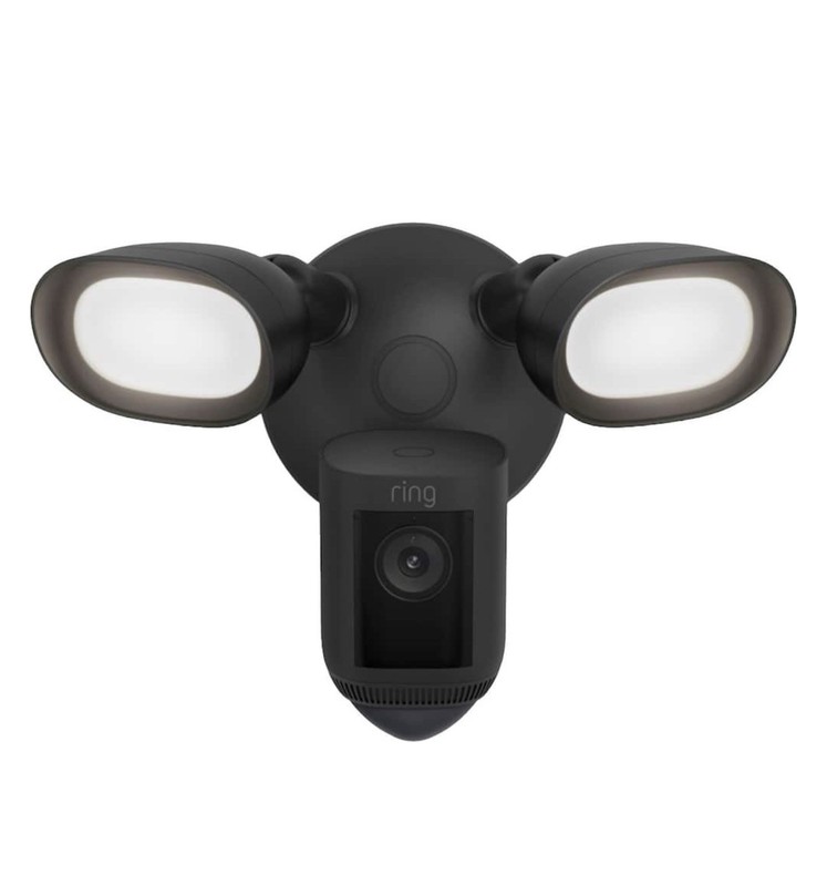 Ring Floodlight Cam Wired Pro Bird’s Eye View & 3D Motion Detection Black New