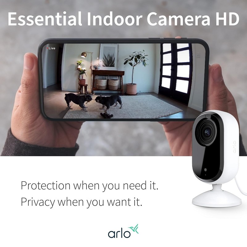 Arlo Essential Indoor Security Camera 1080p HD Wi-Fi White VMC2060 gallery
