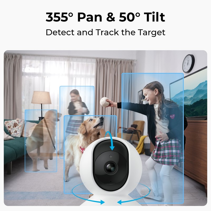 Reolink E1 Pro 5MP PT Wi-Fi Indoor Security Camera Pan Tilt Auto Tracking gallery