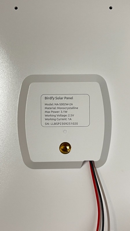 Birdfy Netvue White Solar Panel NA-S002W-2A 3.1W Red Black Cable (NOT Type-C) gallery