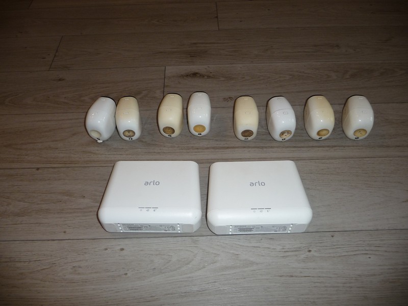 Lot of 8 Netgear Arlo Pro VMC4030 Wireless Security Cameras 2 Stations Untested gallery