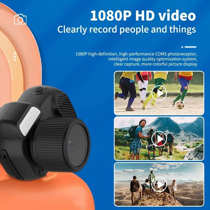 Retro Mini Camera with Screen Indoor Home Outdoor 1080P HD Portable Very Small C gallery