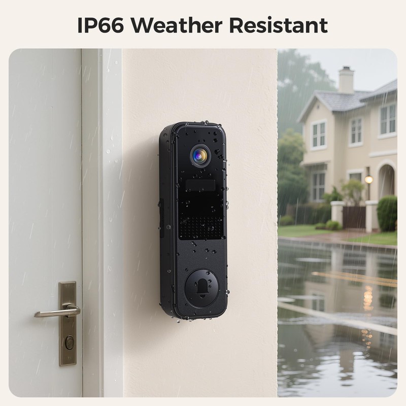 DB4 2K Battery Video Doorbell, Smart Wireless Doorbell Camera with Ring Chime... gallery