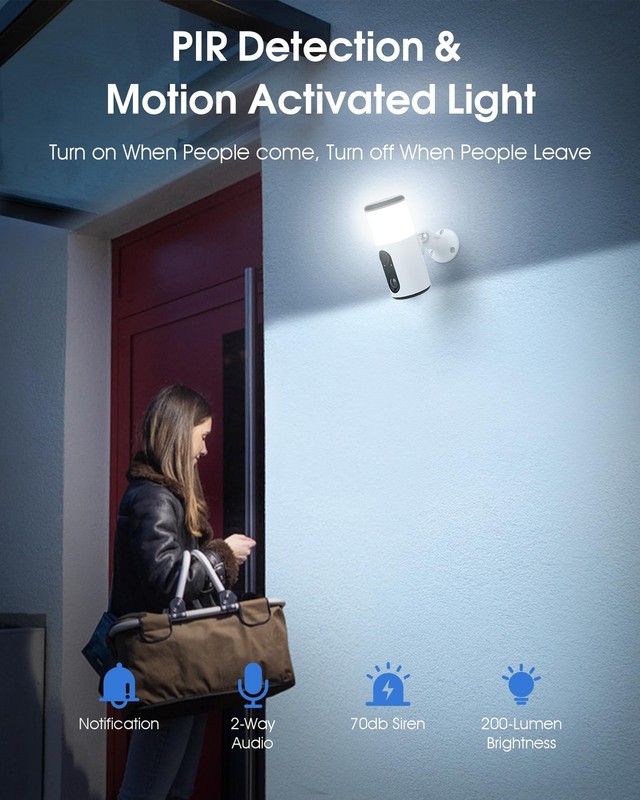 Solar Security Cameras Wireless Outdoor with Light gallery