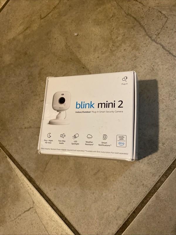 NEW Blink Mini 2 Indoor and Outdoor Plug-in smart security camera HD night