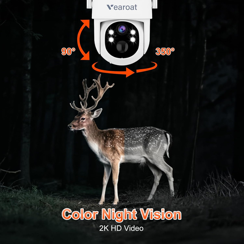 4G LTE Solar Security Camera, 360° View, AI Motion Detection, Free Data gallery
