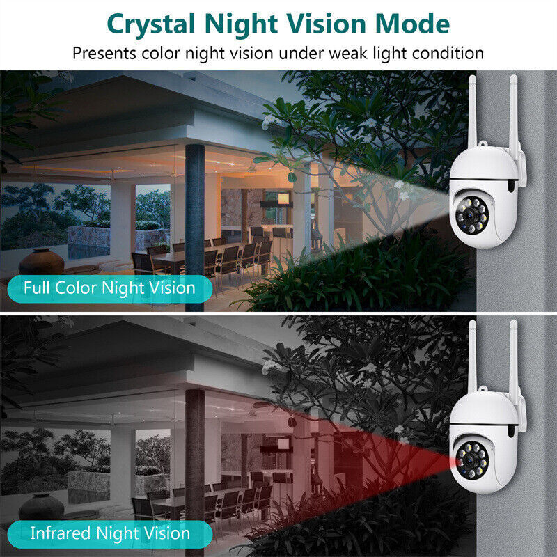 Wireless Security Cameras 360° Pan&Tilt Auto Tracking Night Vision Surveillance gallery
