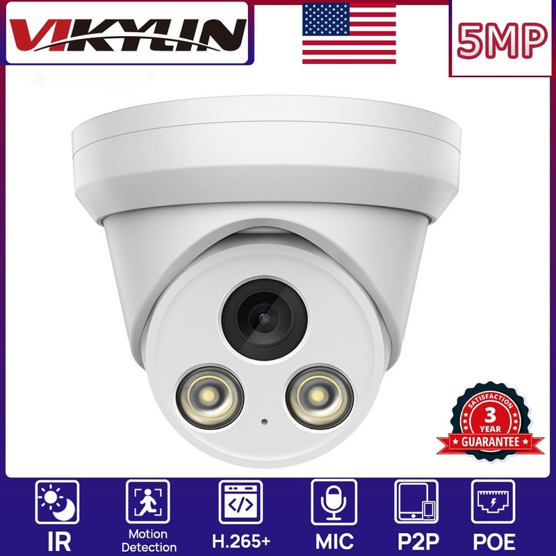 Vikylin Turret IR30M IPC 5MP Monitor POE CAMERA Junction Box MIC Viewer APP Lot gallery