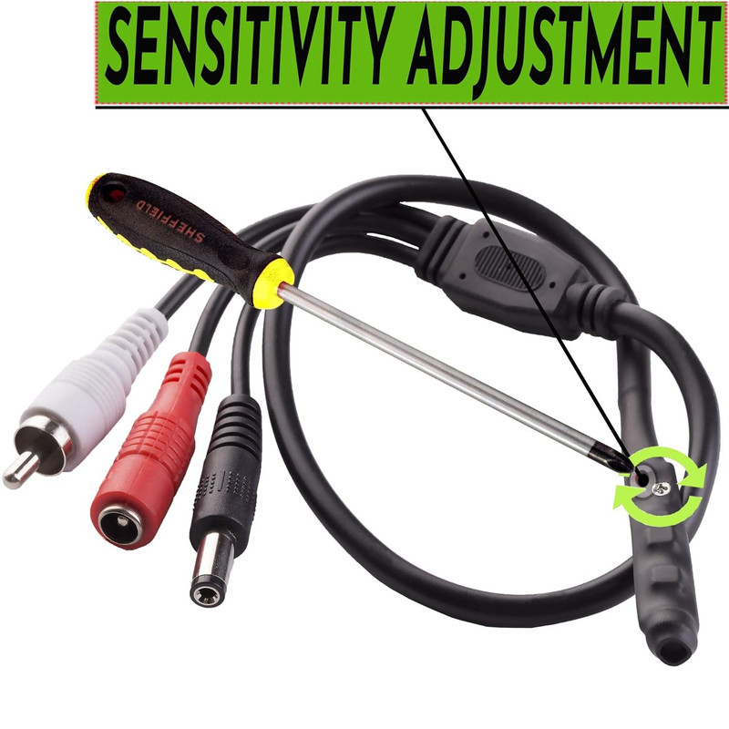 Outdoor CCTV Microphone for Security Camera - RCA Audio Surveillance Mic (1 Pack gallery