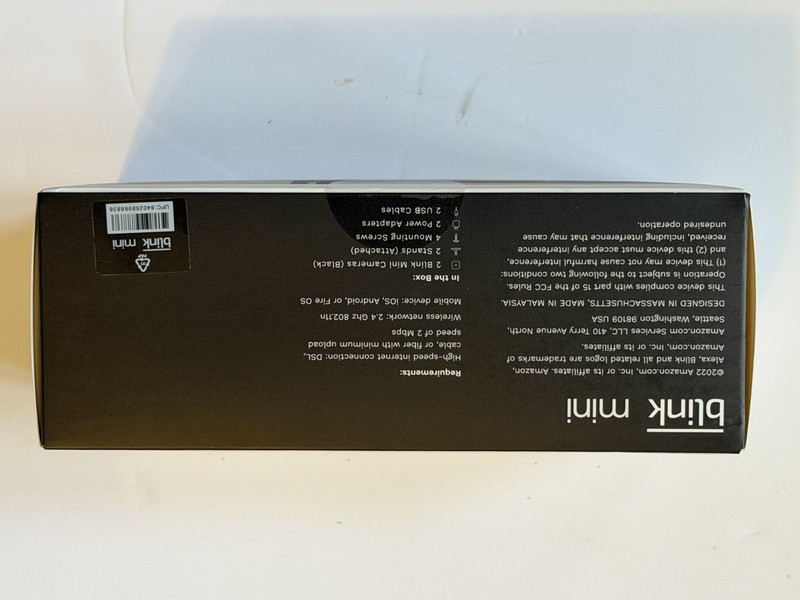Blink Mini 2 Pack 1080p WiFi Security Camera Motion Detect Night Vision - Black gallery