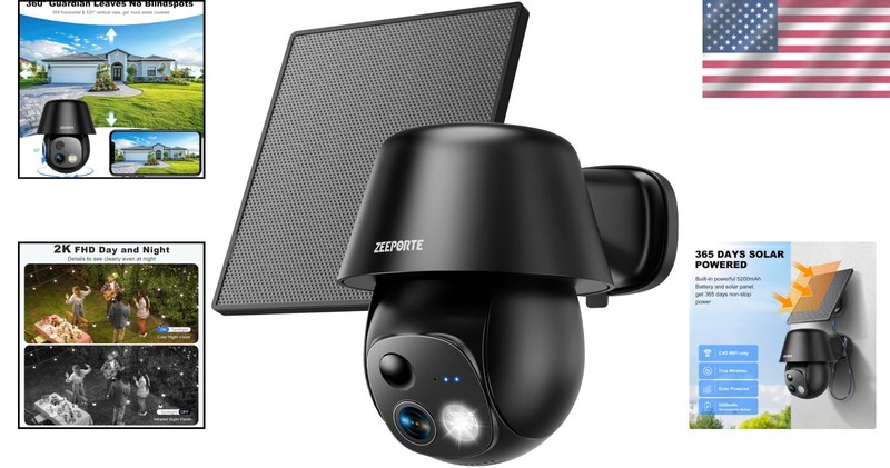 Smart Solar Security Camera: 2K HD, AI Motion Alerts & Two-Way Communication gallery