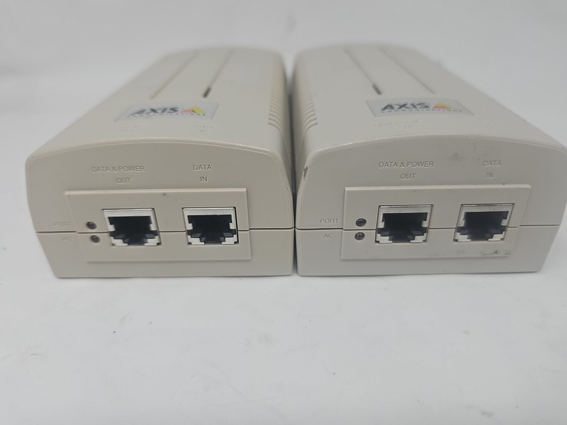 2 Lot AXIS T8123 High POE-30W Midspan 1-Port With Power Cord. gallery