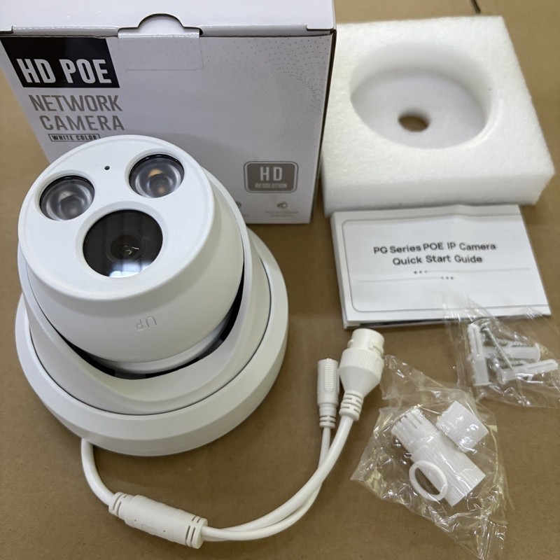 VIKYLIN Turret IR30M CCTV 8MP 4K POE CAMERA Black/White Security Outdoor/Indoor
