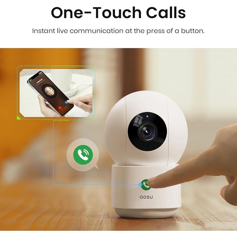 Indoor Security Camera 4MP QHD 360° View Two-Way Audio Motion Tracking Wireless gallery